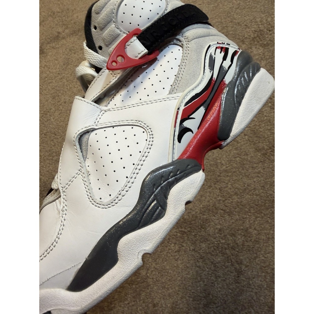 Jordan Air Jordan 8 Retro (GS) White/Black/True Red 4.5Y 305368-100 - Picture 9 of 11
